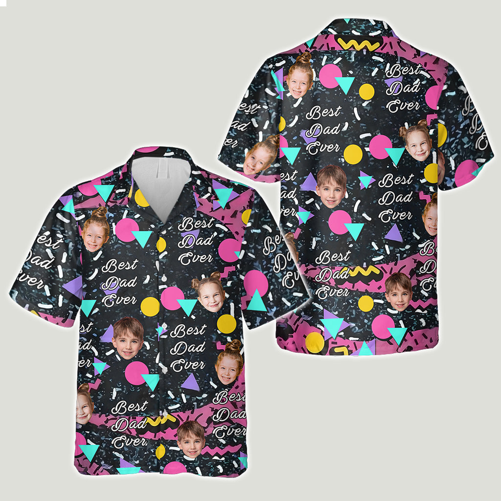 Meilleur papa du monde - Chemise hawaïenne personnalisée pour papa