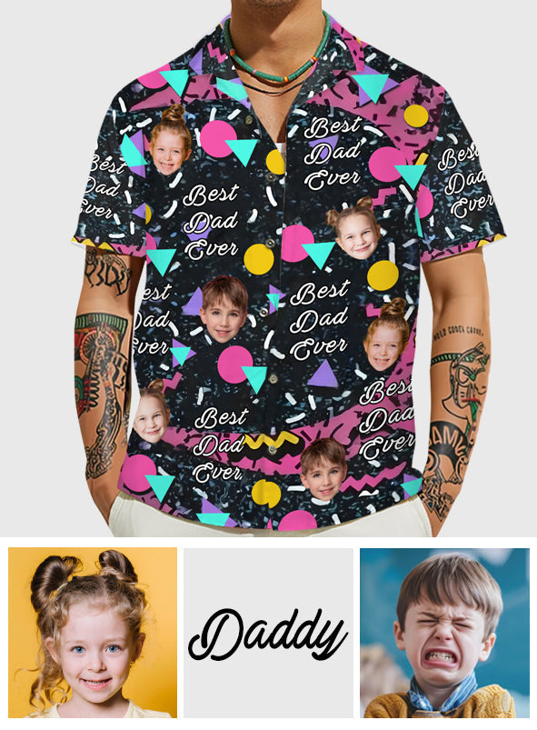 Meilleur papa du monde - Chemise hawaïenne personnalisée pour papa