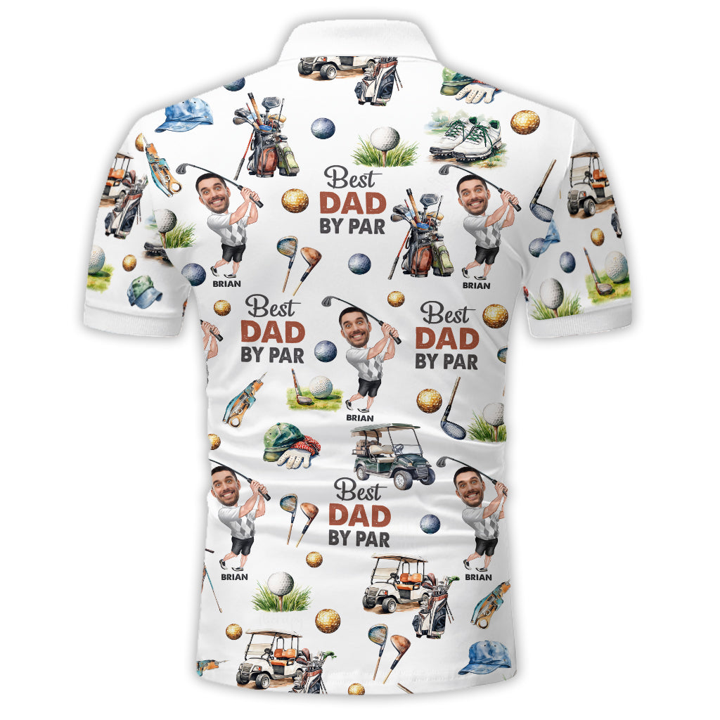Best Golf Dad By Par - Personalized Golf Polo Shirt
