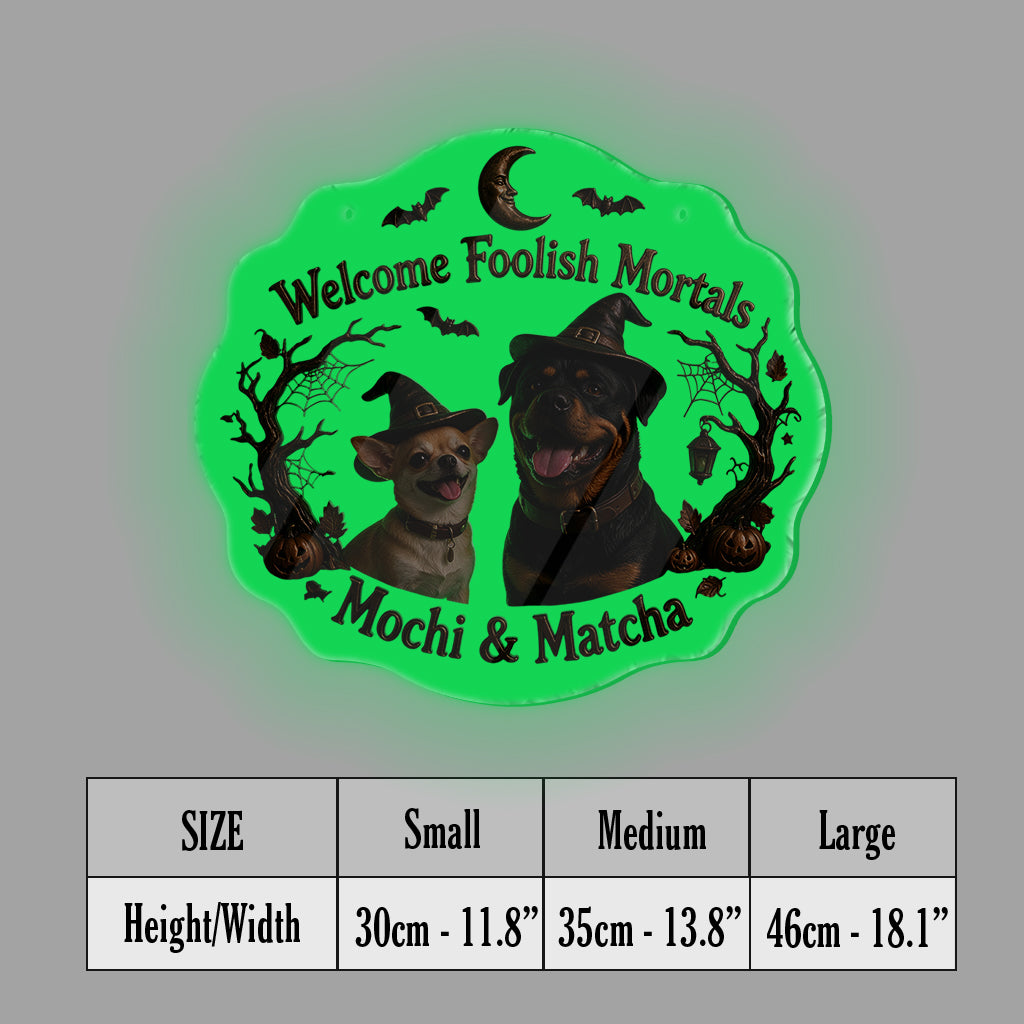 Happy Halloween - Personalized Dog Luminous Acrylic Sign