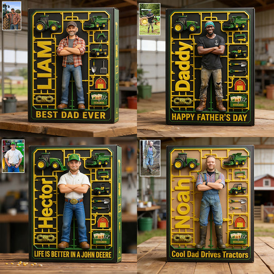 Papa Agriculteur - Plaque Acrylique Personnalisée en Forme Unique