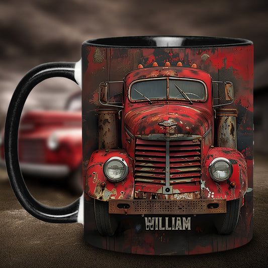 Mug personnalisé « Camion rouge » - Thème routier