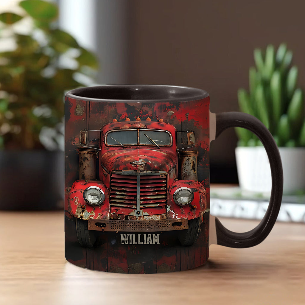 Mug personnalisé « Camion rouge » - Thème routier