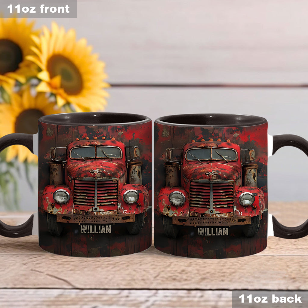 Mug personnalisé « Camion rouge » - Thème routier