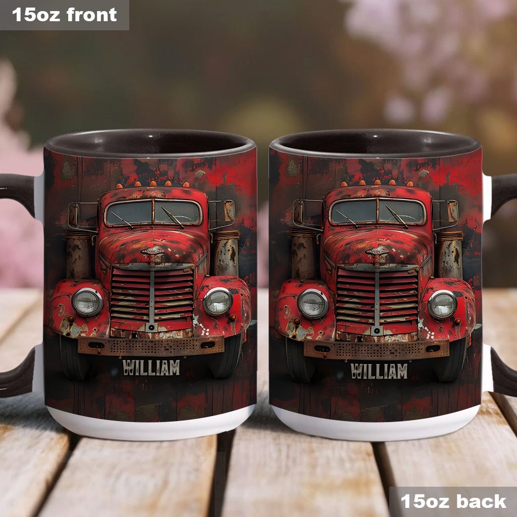 Mug personnalisé « Camion rouge » - Thème routier