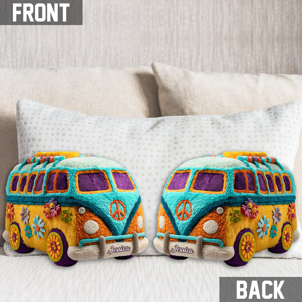 Coussin personnalisé Hippie Souls en forme de hippie