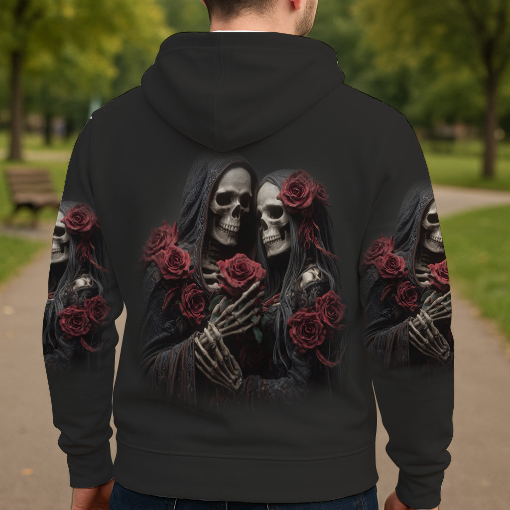 Jusqu'à ce que la mort nous sépare - T-shirt personnalisé avec tête de mort