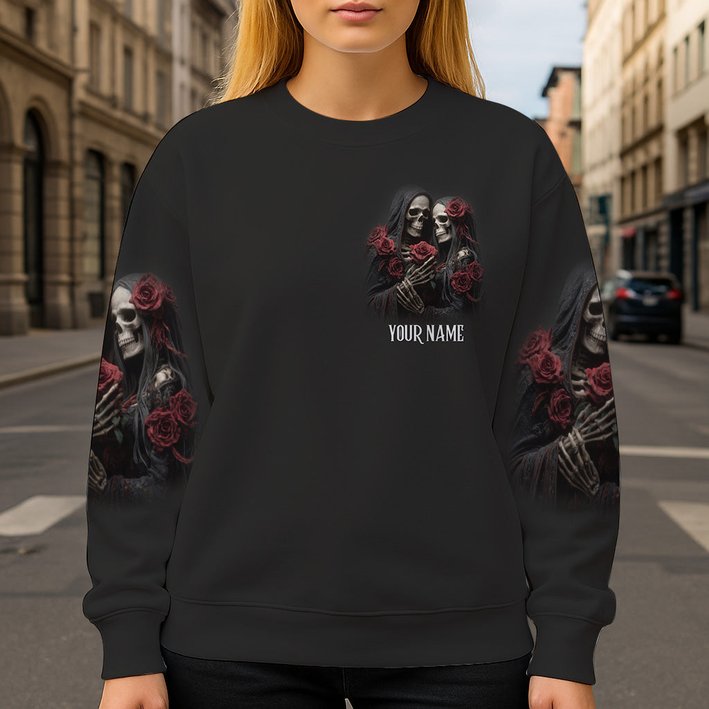 Jusqu'à ce que la mort nous sépare - T-shirt personnalisé avec tête de mort