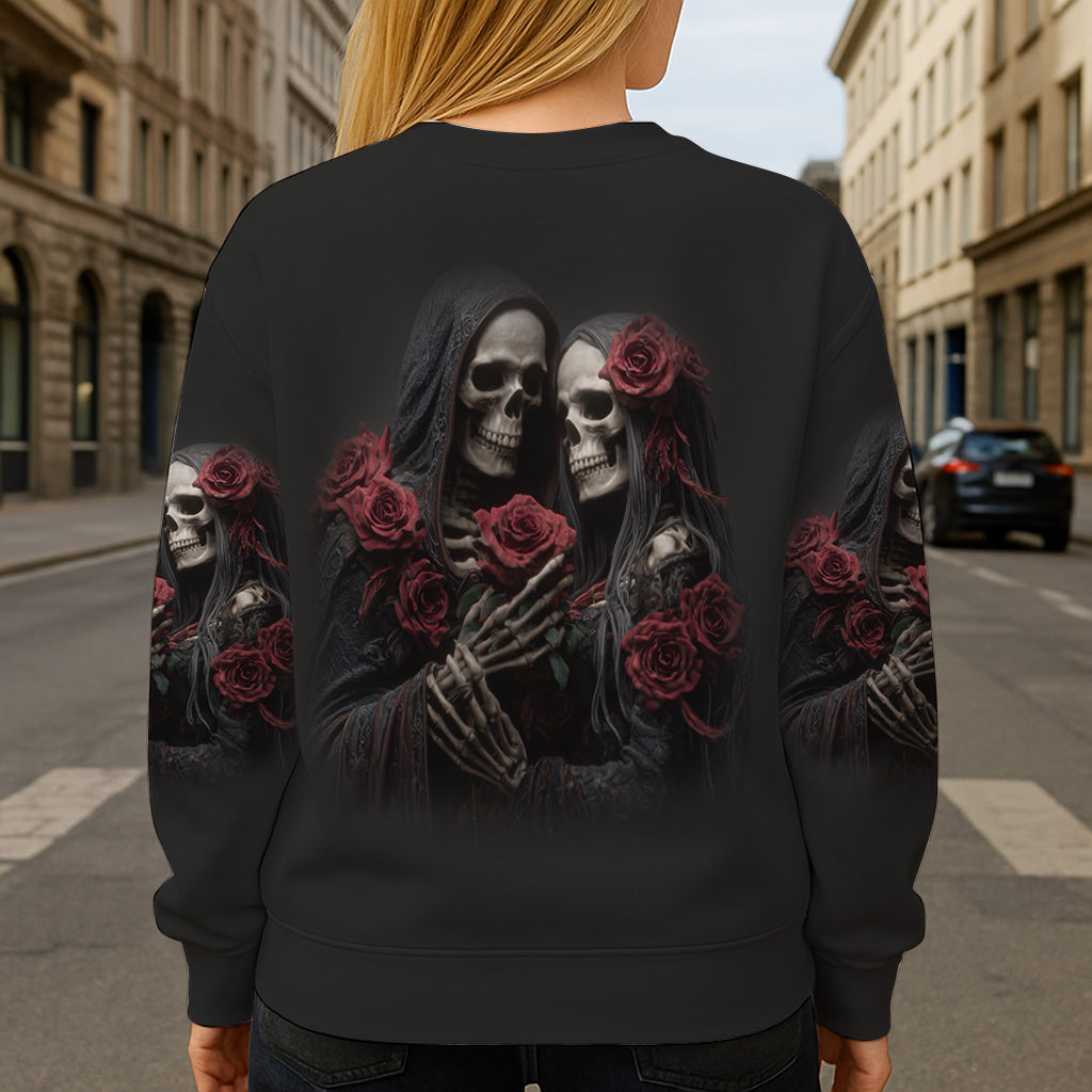 Jusqu'à ce que la mort nous sépare - T-shirt personnalisé avec tête de mort