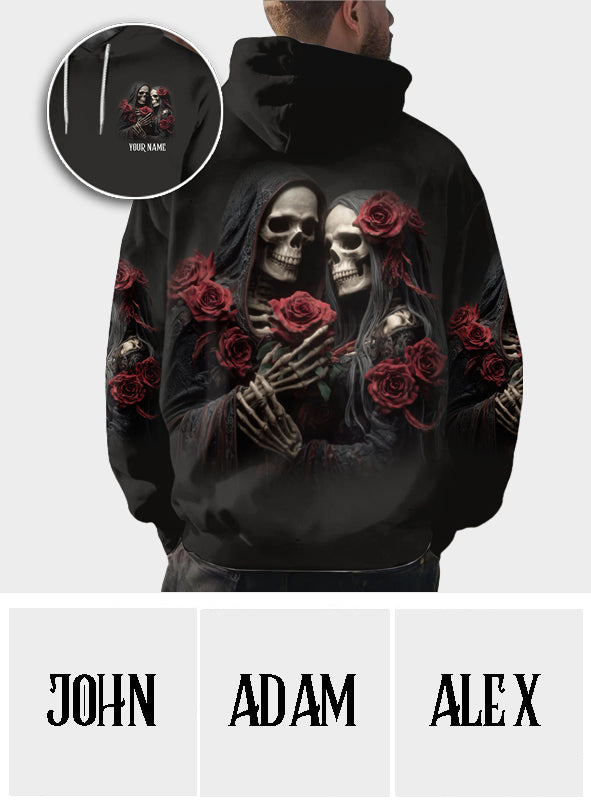 Jusqu'à ce que la mort nous sépare - T-shirt personnalisé avec tête de mort