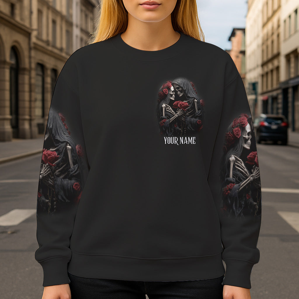 Jusqu'à ce que la mort nous sépare - T-shirt personnalisé avec tête de mort