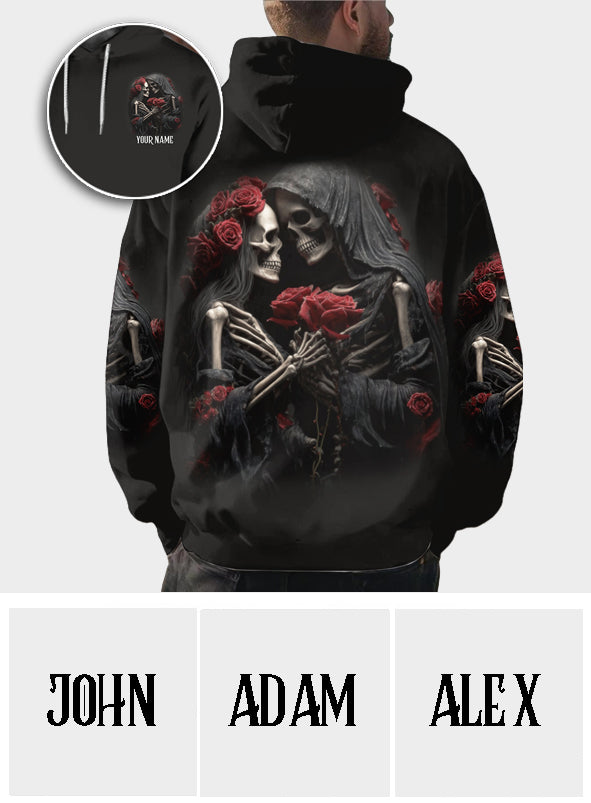 Jusqu'à ce que la mort nous sépare - T-shirt personnalisé avec tête de mort