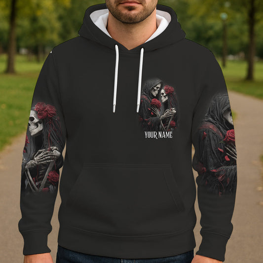 Jusqu'à ce que la mort nous sépare - T-shirt personnalisé avec tête de mort