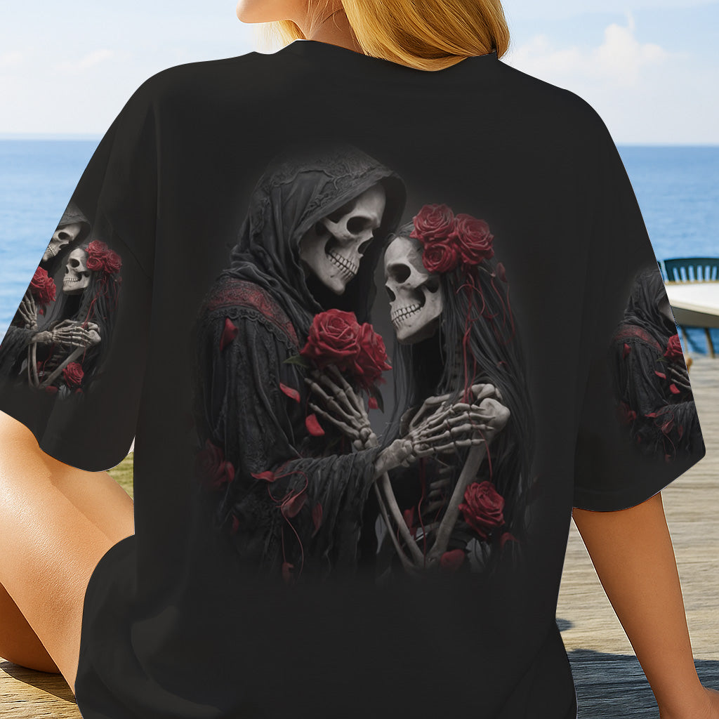 Till Death Do Us Part - Personalized Skull All Over Shirt