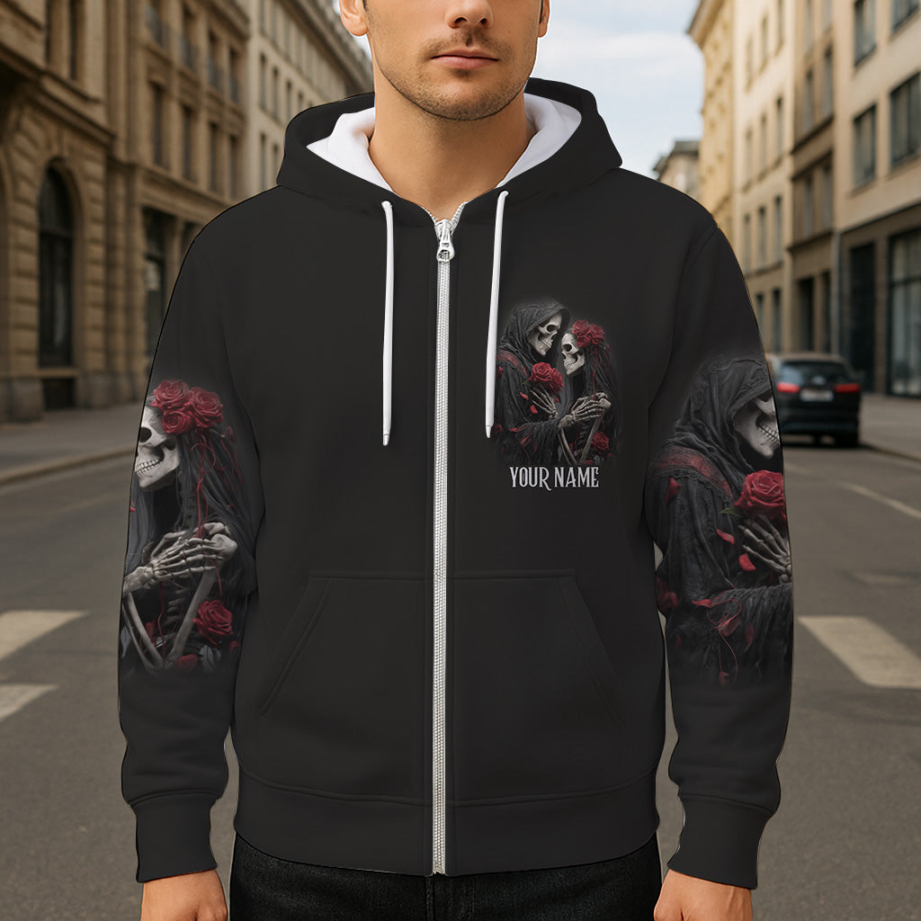 Till Death Do Us Part - Personalized Skull All Over Shirt