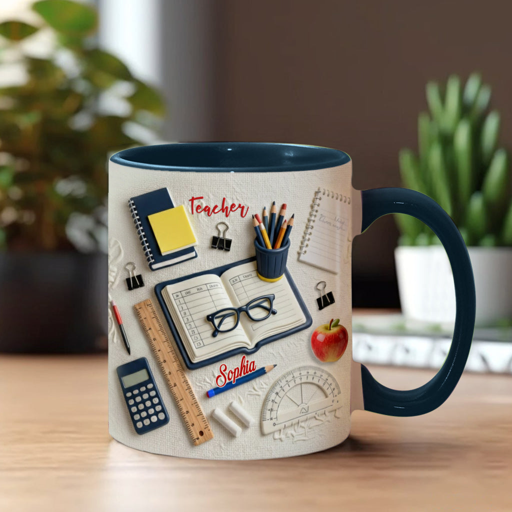 Teacher Life - Personalized Teacher Accent Mug