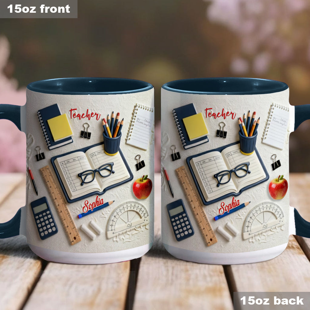 Teacher Life - Personalized Teacher Accent Mug