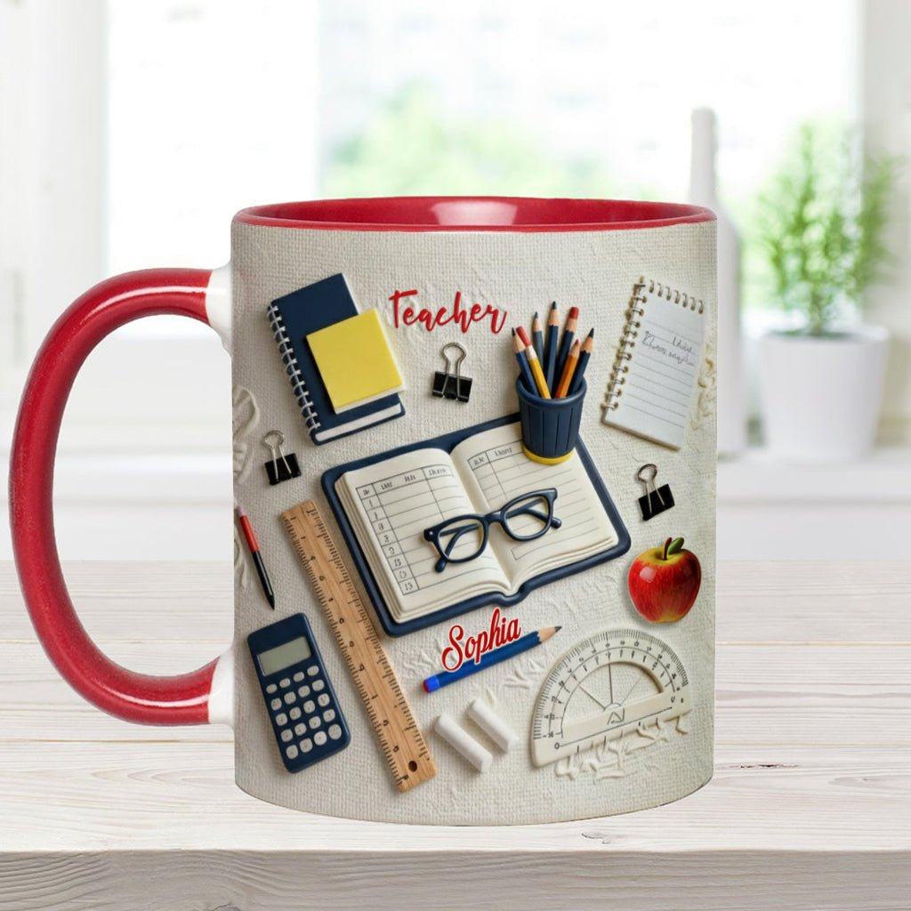 Teacher Life - Personalized Teacher Accent Mug