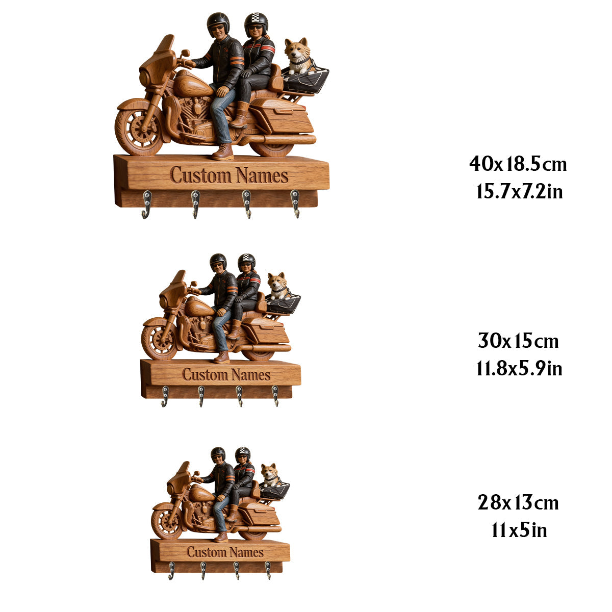 Partenaires de route pour la vie - Porte-bagages suspendu personnalisé pour motards