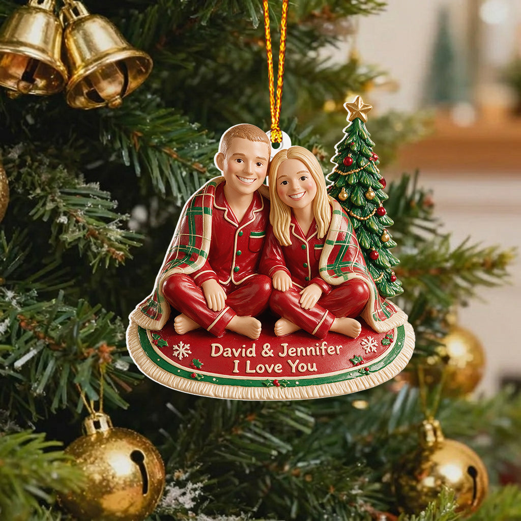Our Cozy Christmas - Personalized Couple Premium 3D Ornament