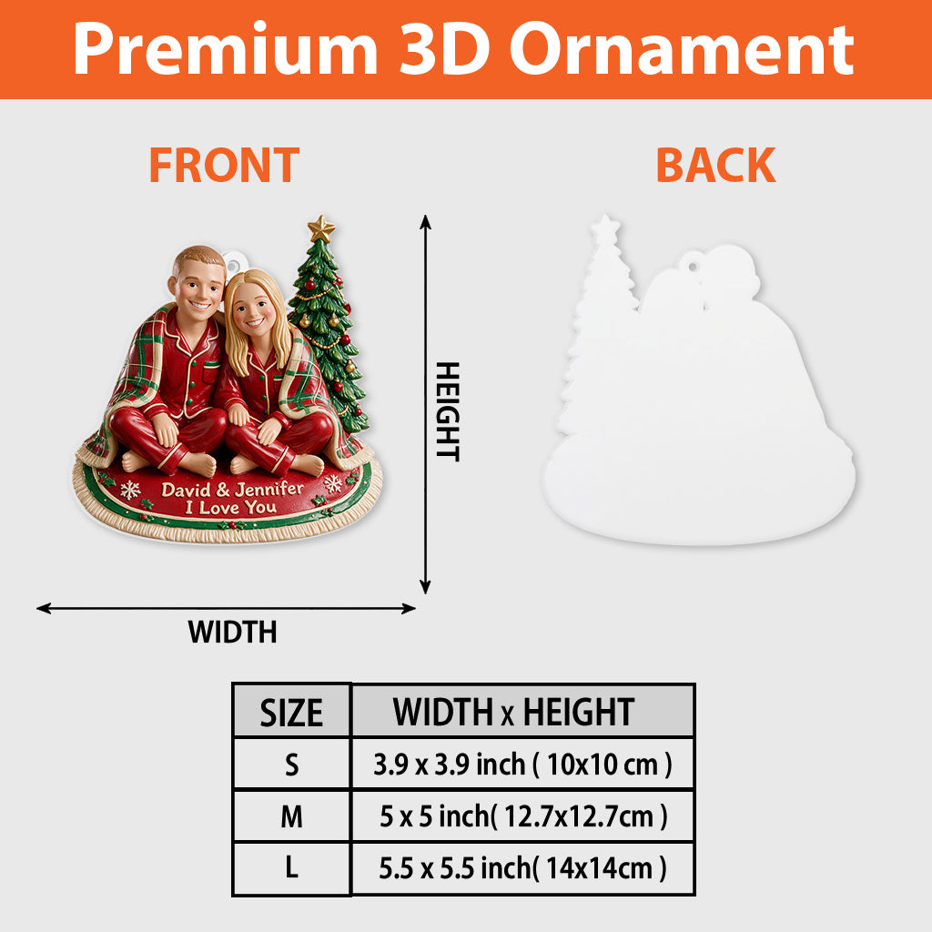 Our Cozy Christmas - Personalized Couple Premium 3D Ornament