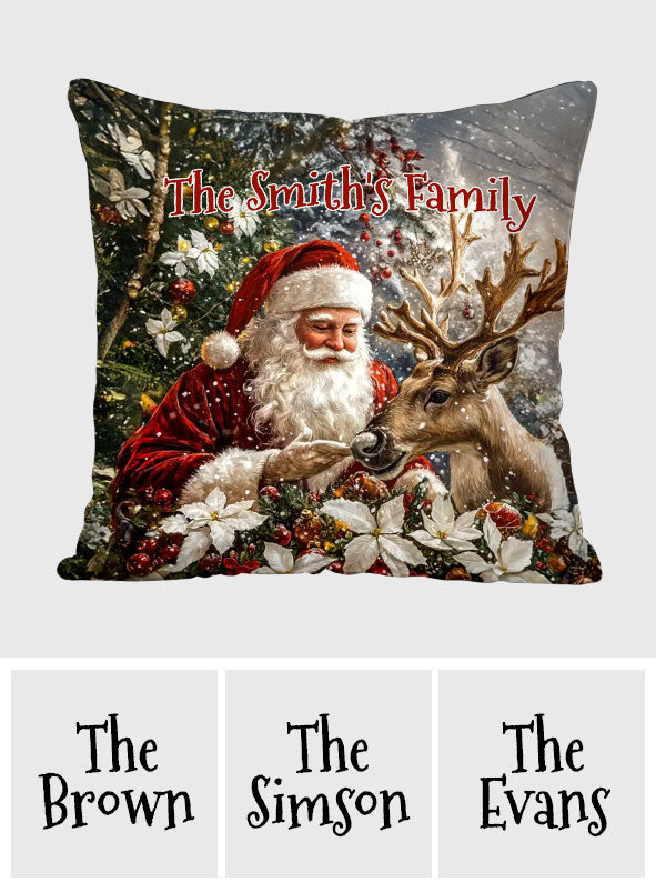 Coussin décoratif de Noël personnalisé Père Noël