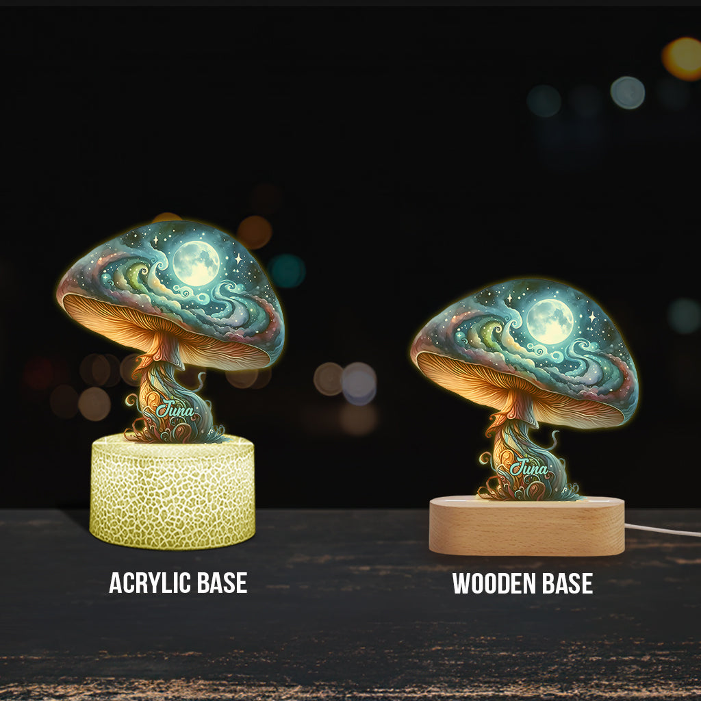 Magic Night - Personalized Mushroom Shaped Plaque Light Base