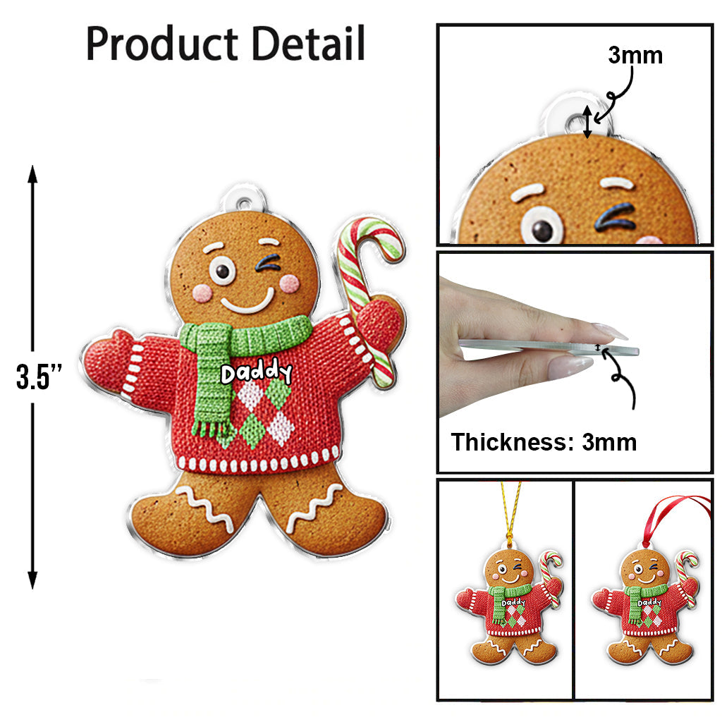 Gingerbread Family - Personalized Family Ornament