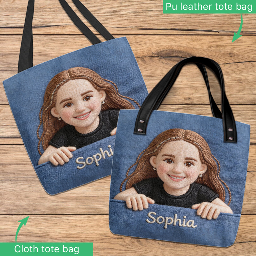 Sac fourre-tout personnalisé pour enfant avec photo au choix