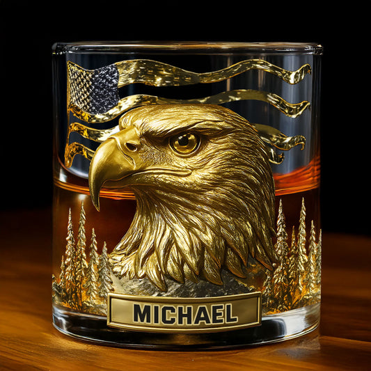 Majestic Eagle - Verre à whisky personnalisé Aigle à tête blanche