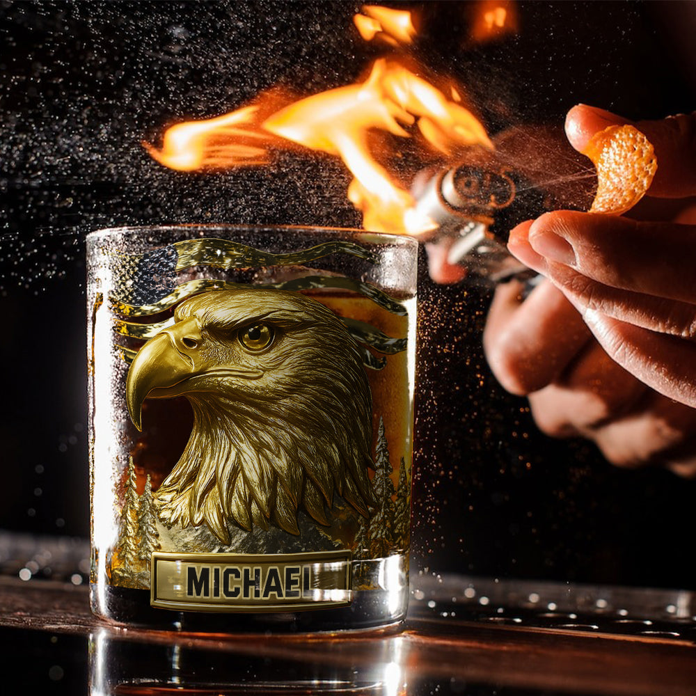 Majestic Eagle - Verre à whisky personnalisé Aigle à tête blanche