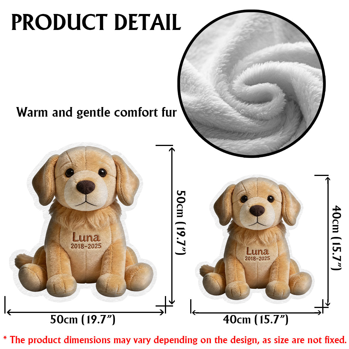 Custom From Any Photo - Personalized Dog Faux Fur Shaped Pillow