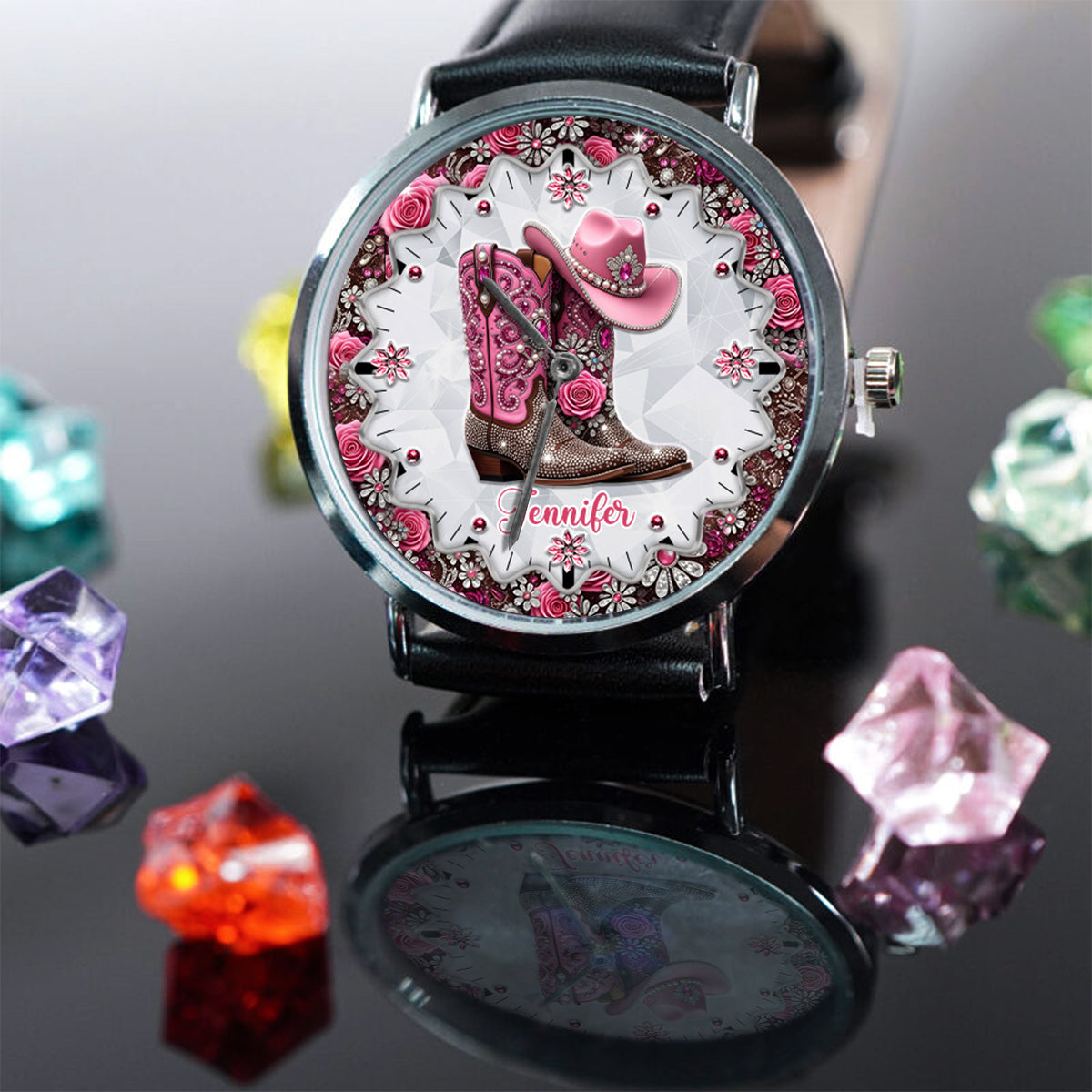 Cowgirl Boots - Personalized Cowgirl Hand Watch