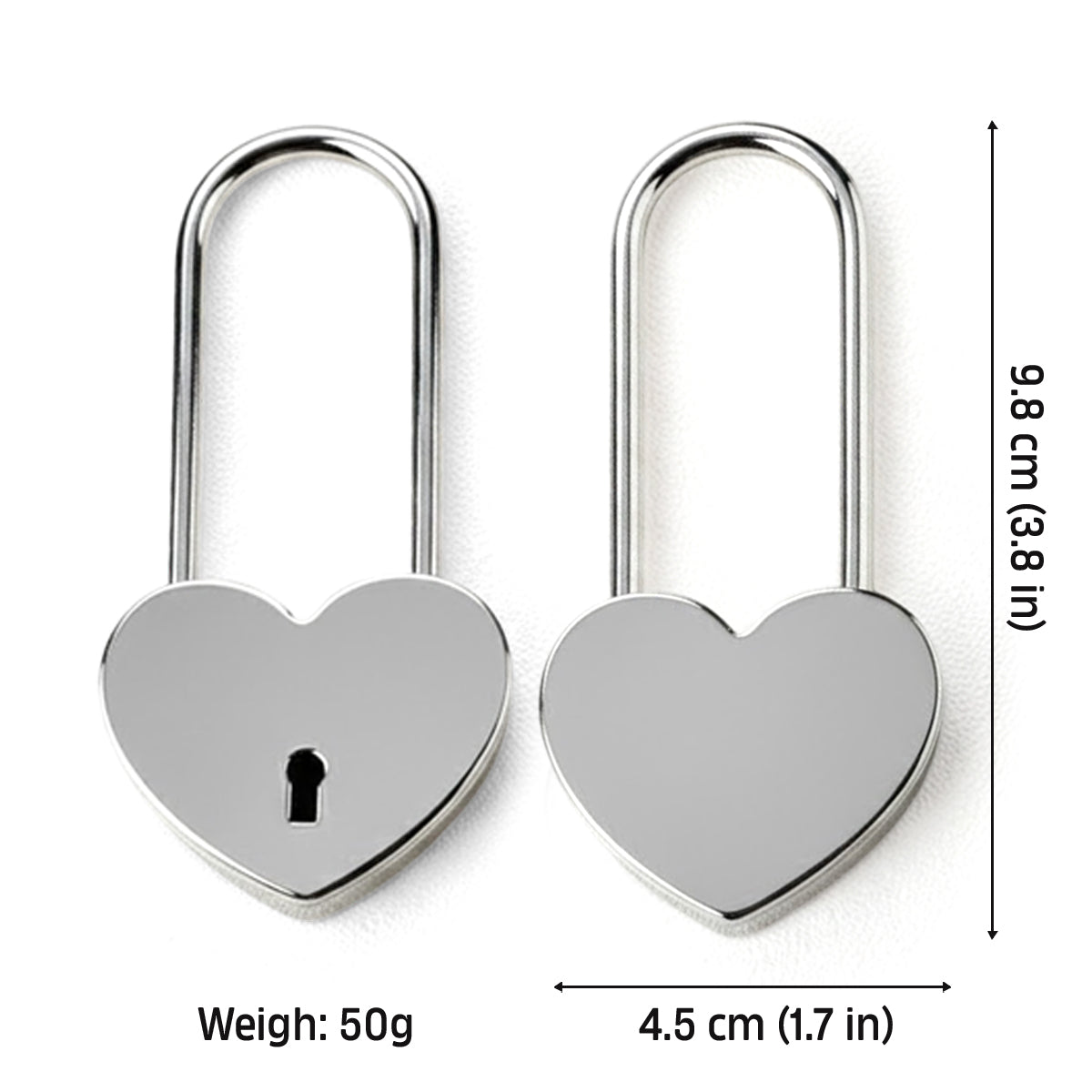 Amoureux inséparables - Cadenas en forme de cœur personnalisé pour couple