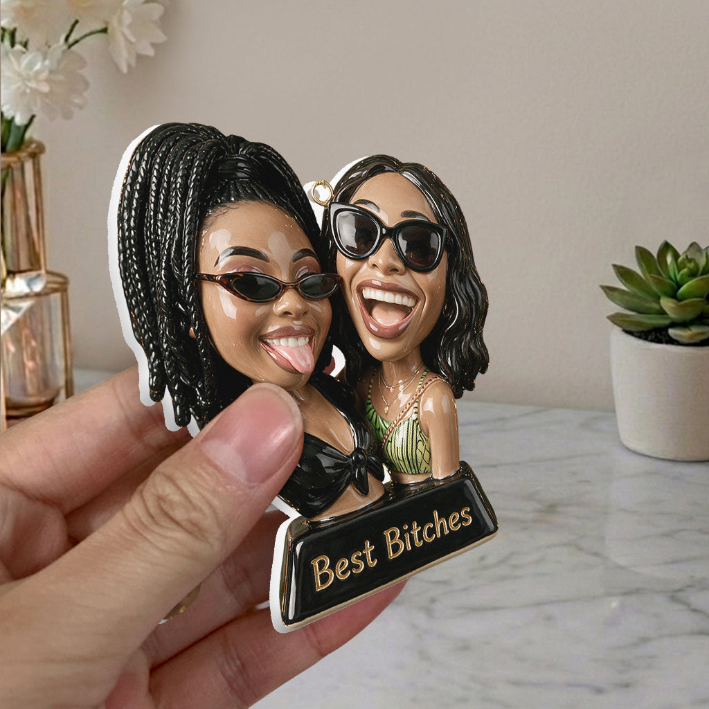 Cadeaux Amusants Pour Amis - Style Caricature - Ornement 3D Personnalisé