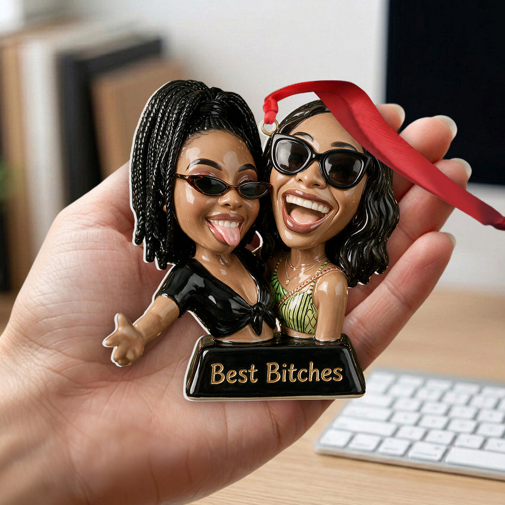 Cadeaux Amusants Pour Amis - Style Caricature - Ornement 3D Personnalisé
