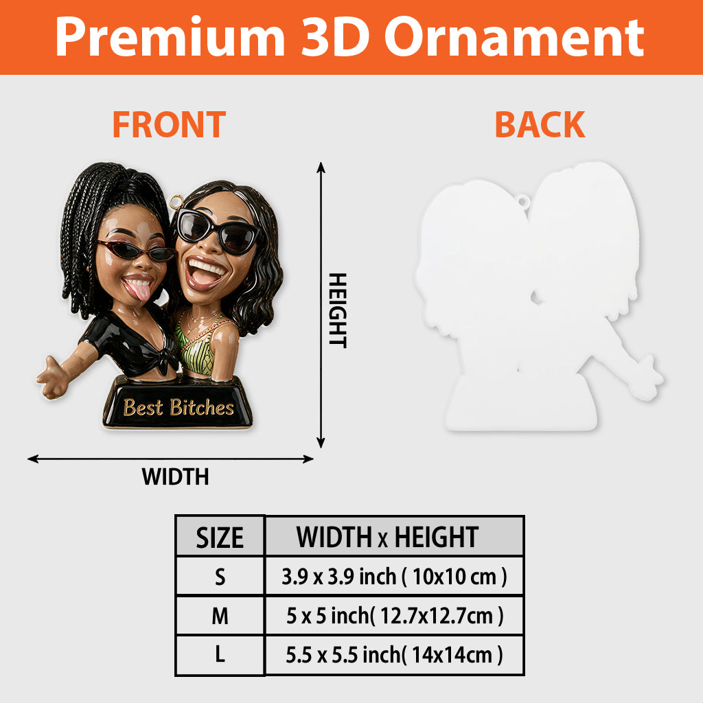 Cadeaux Amusants Pour Amis - Style Caricature - Ornement 3D Personnalisé