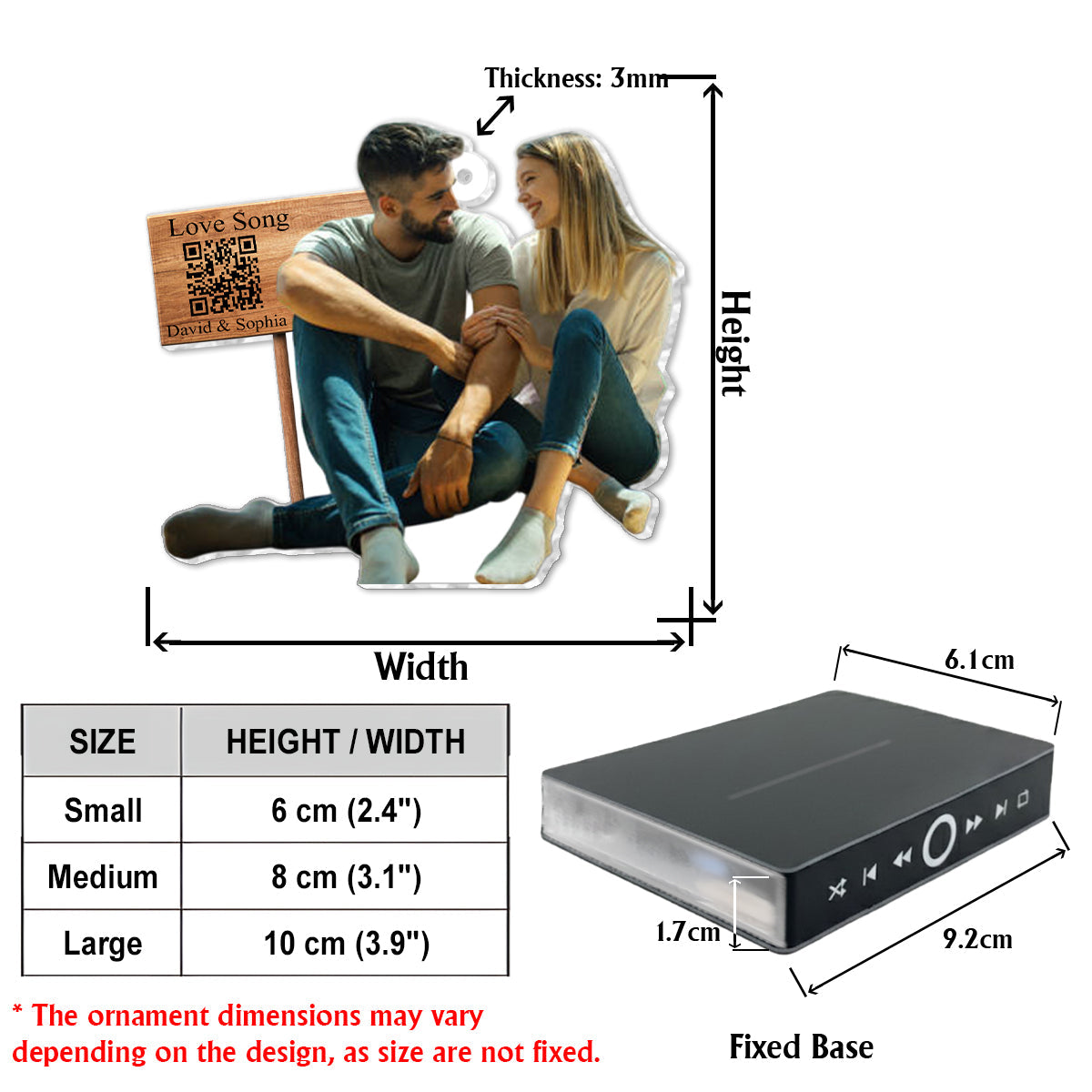 Quelques mots pour vous - Ornement musical personnalisé pour couple