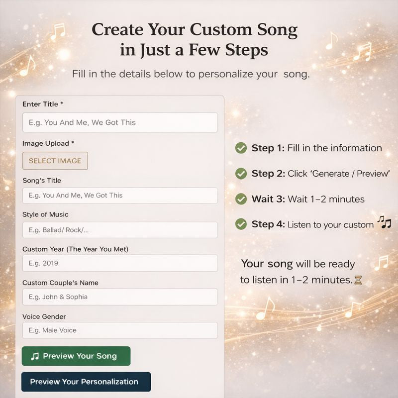 Créez votre propre chanson d'amour - Veilleuse LED personnalisée pour couple