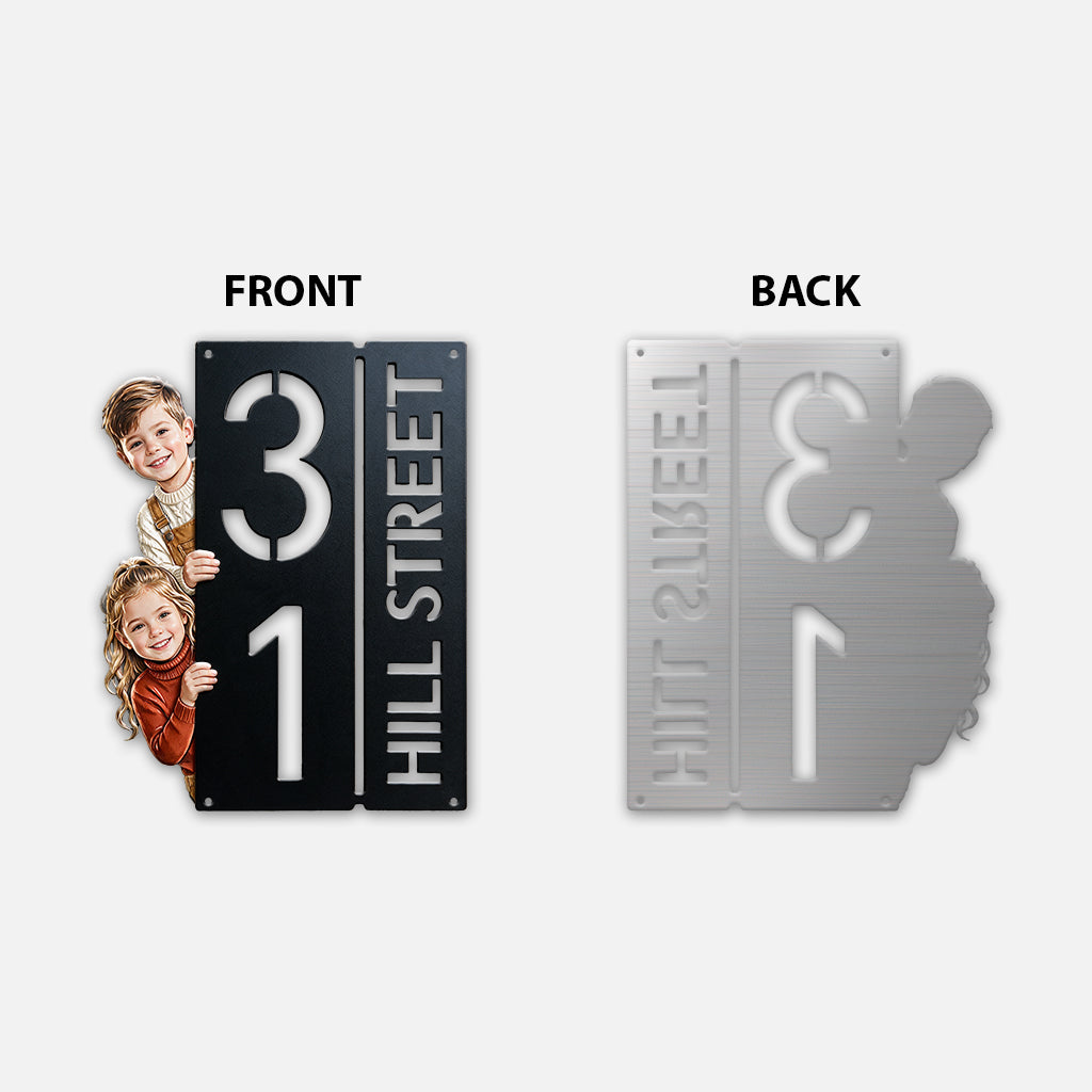 Welcome Home - Personalized Kid 3D Printed Cut Metal Sign
