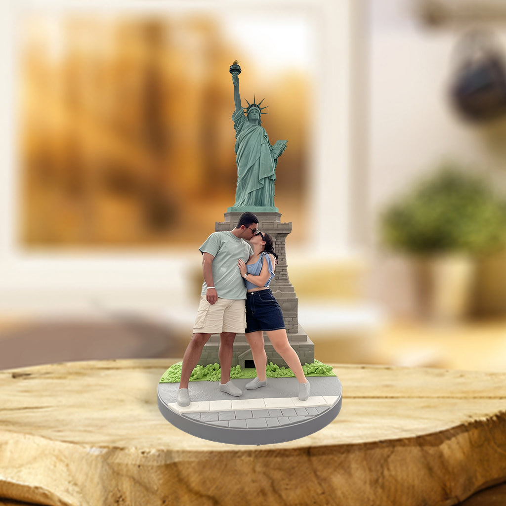 Cadeau idéal pour un couple avec une photo - Plaque acrylique personnalisée en forme de couple