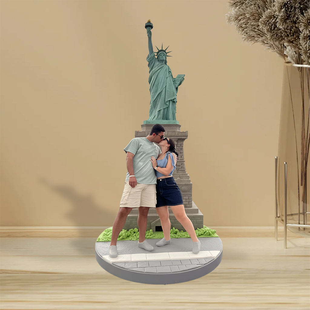 Cadeau idéal pour un couple avec une photo - Plaque acrylique personnalisée en forme de couple