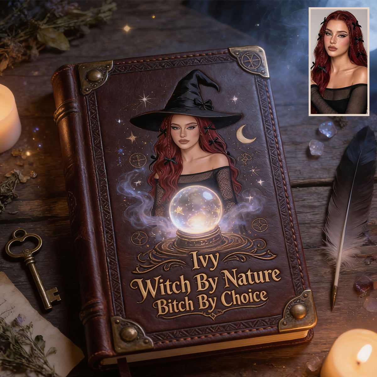 Book Of Spell - Personalized Witch Leather Journal