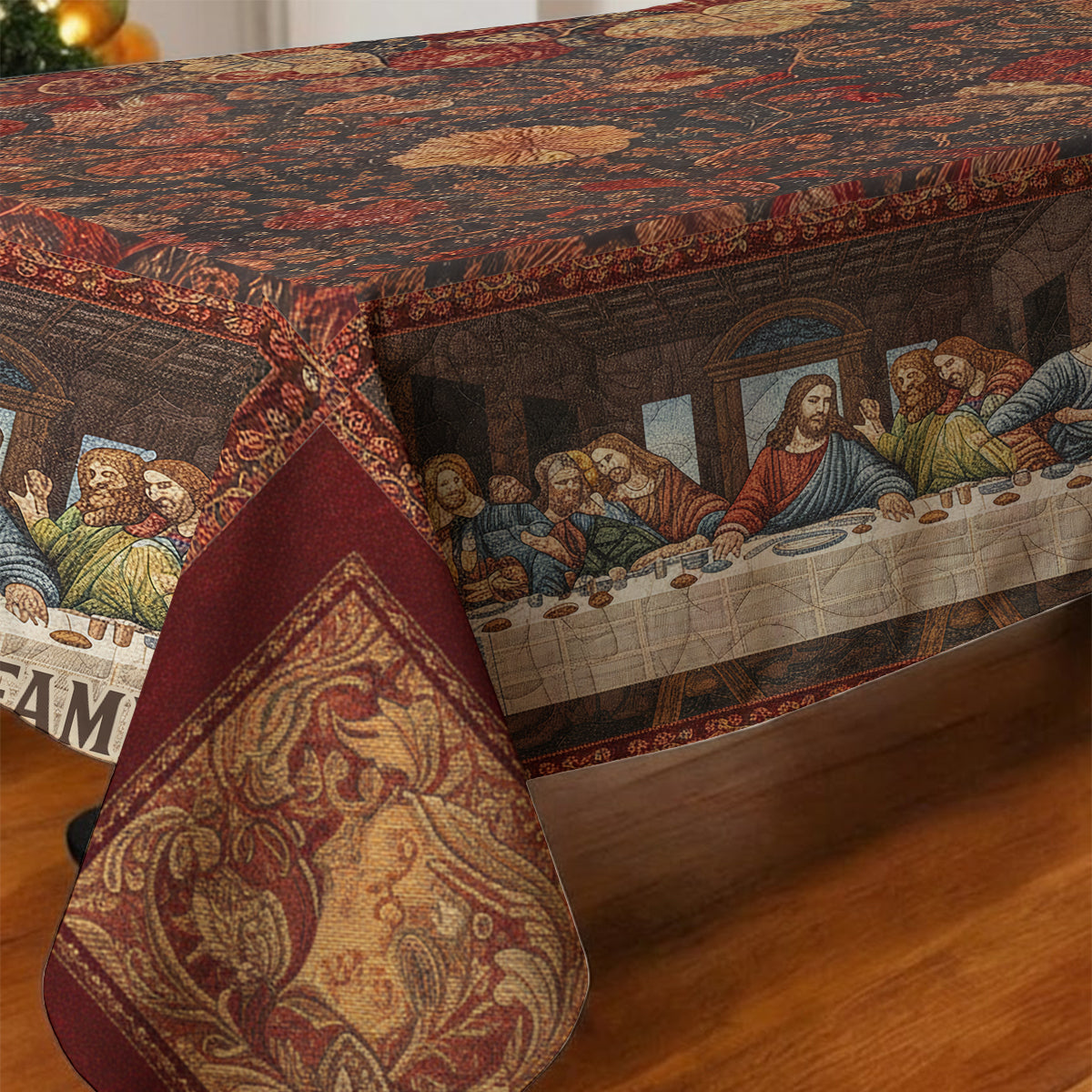 La Cène - Nappe familiale personnalisée