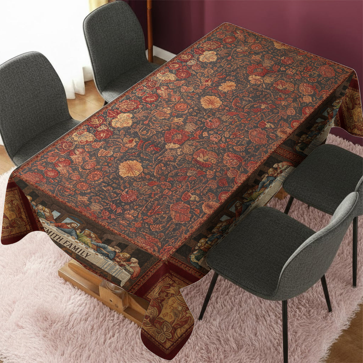 La Cène - Nappe familiale personnalisée