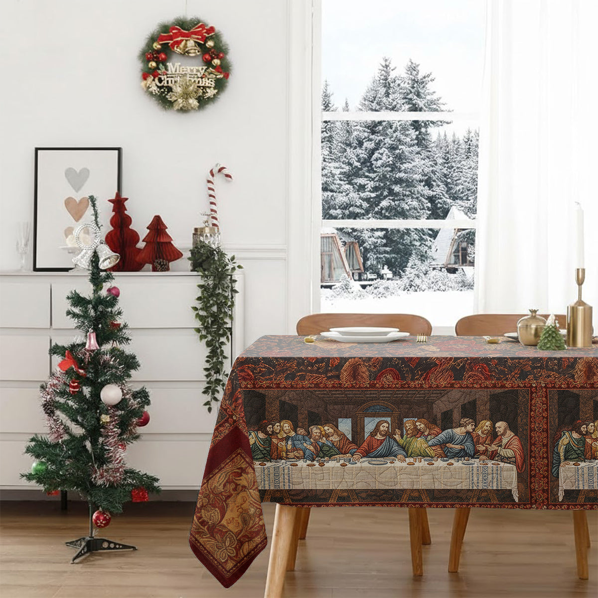 La Cène - Nappe familiale personnalisée