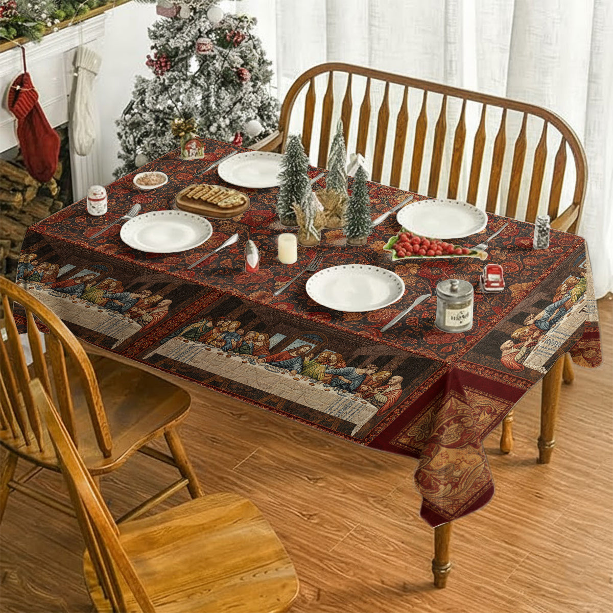 La Cène - Nappe familiale personnalisée