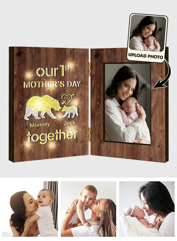 Our First Mother's Day Together - Personalized Mother Foldable Photo Frame with Light