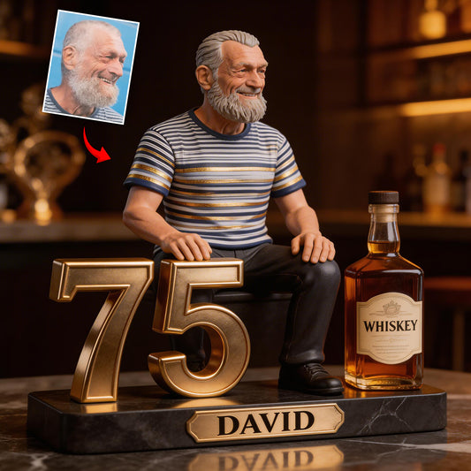 Custom From Photo, Drink & Number - Personalized Birthday Custom Shaped Acrylic Plaque