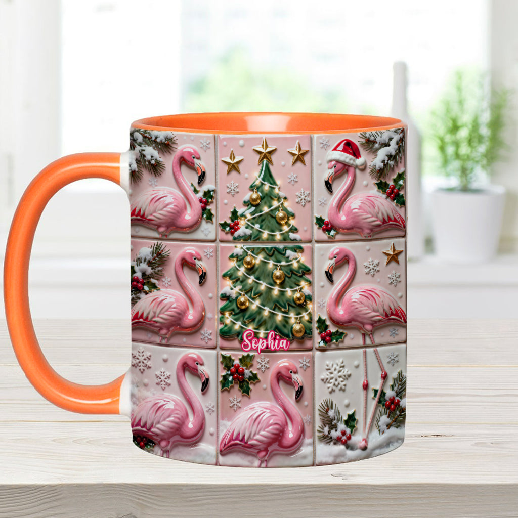 Mug personnalisé « Love Flamingo » avec motif flamant rose